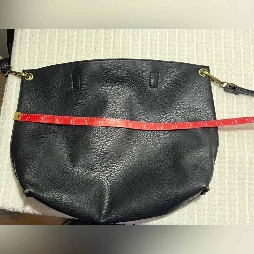 Reversible Faux Leather Crossbody Tote